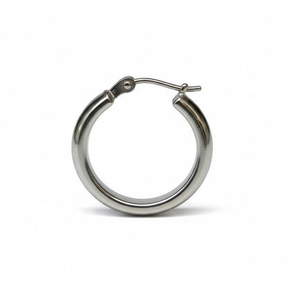 Oorringen – RVS Zilverkleur Glad Glans (20mm) - Aramat Jewels - Oorringen - cadeautip