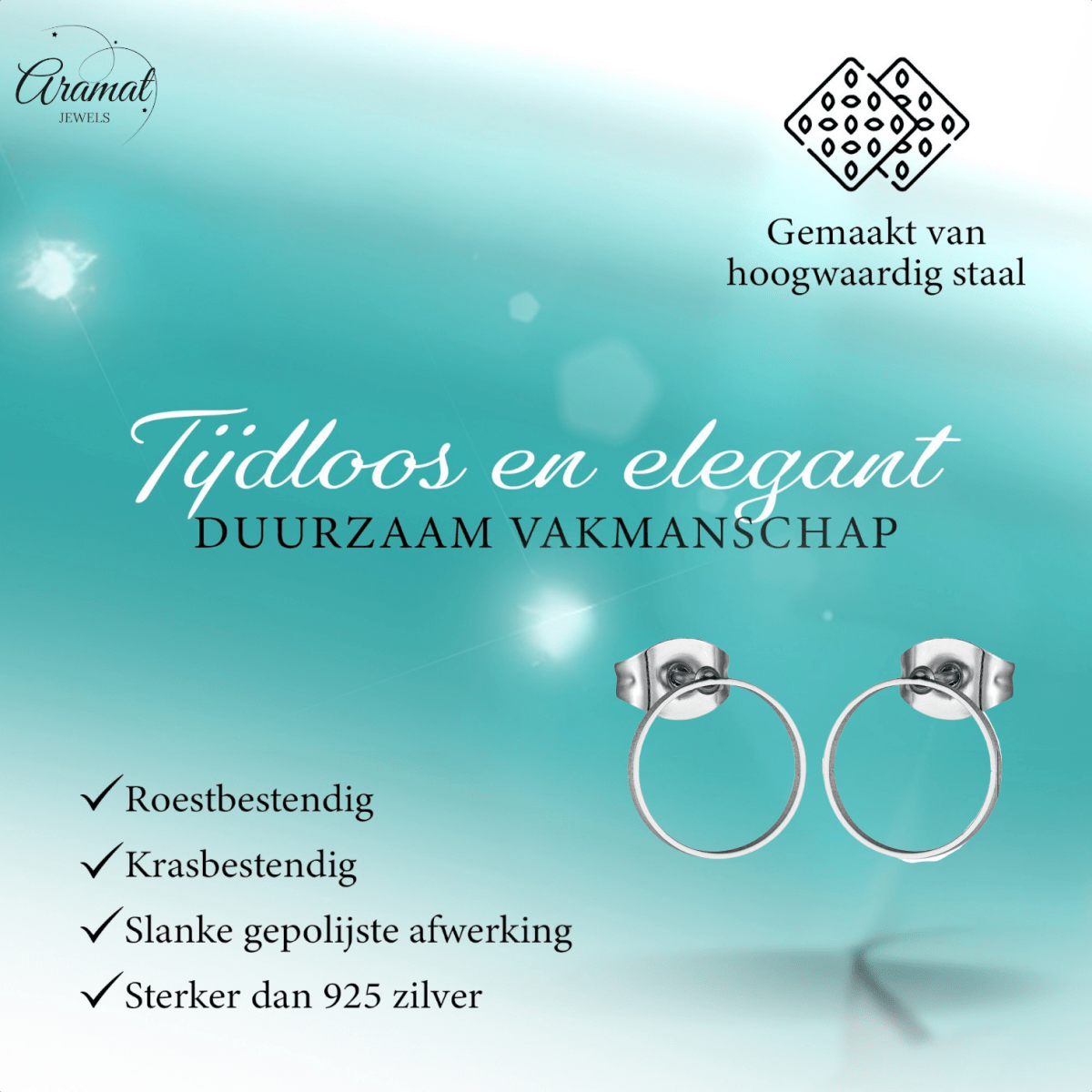 Open Cirkel Oorbellen Zilverkleur – 10mm - Aramat Jewels - Oorbellen - cadeautip
