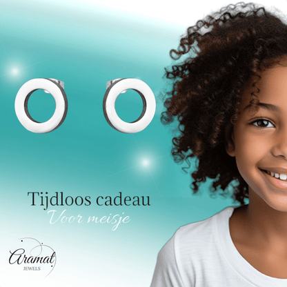 Open Cirkel Oorbellen Zilverkleur – 8mm - Aramat Jewels - Oorbellen - cadeautip