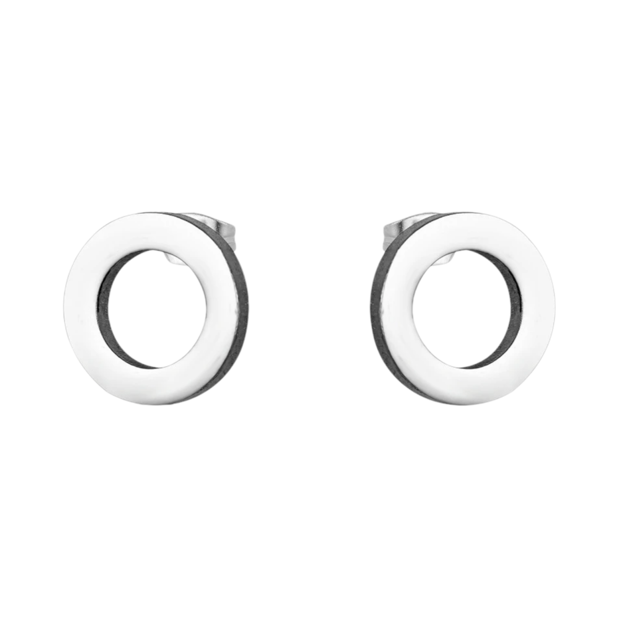 Open Cirkel Oorbellen Zilverkleur – 8mm - Aramat Jewels - Oorbellen - cadeautip