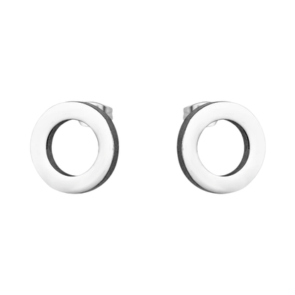 Open Cirkel Oorbellen Zilverkleur – 8mm - Aramat Jewels - Oorbellen - cadeautip