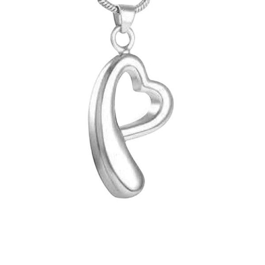 Open hart ashanger – rouwsieraad van staal - Aramat Jewels - Gedenkhangers - cadeautip