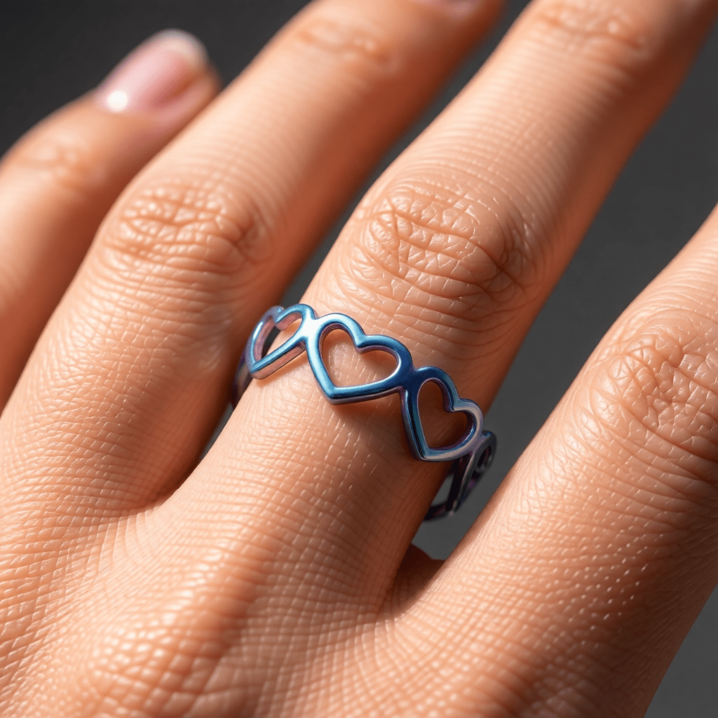 Open Ring RVS Hartjes Schakel (Multicolor, Zilver - of Goudkleur) - Aramat Jewels - Ringen - cadeautip