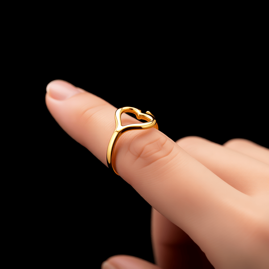 Open Ring RVS met Hartje (13 mm) - Aramat Jewels - Ringen - cadeautip