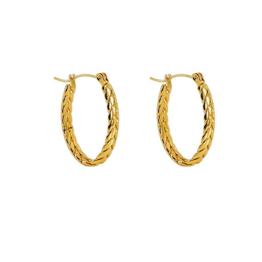 Ovale Schakel Oorringen RVS 26x18mm – Goudkleurig Creolen - oor6312 - 559001 - Oorringen kopen# - 26mm - alles - cadeau