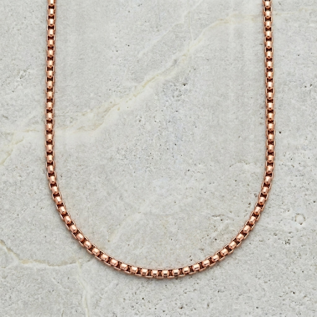 Rosékleurige Stalen Jasseron Ketting – Elegante Schakelketting Dames RVS