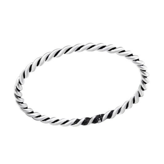 Een wit met zwart gedraaide armband