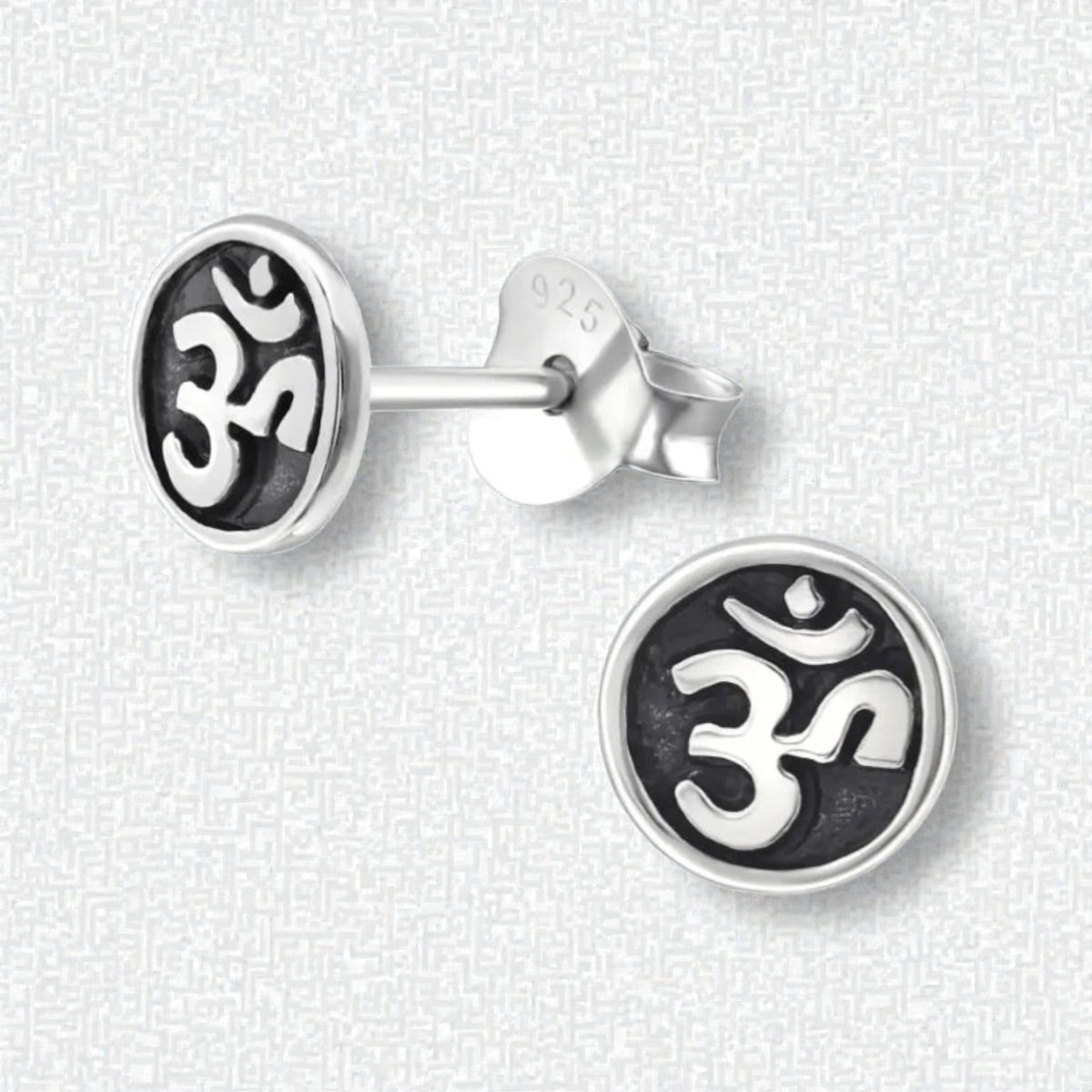 Silver Ohm earrings – 6 mm nickel-free