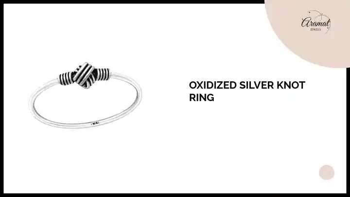 Oxidized Silver Knot Ring by@Outfy