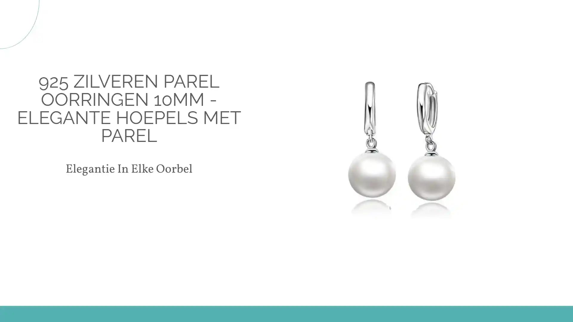 925 Zilveren Parel Oorringen 10mm - Elegante Hoepels met Parel by@Outfy