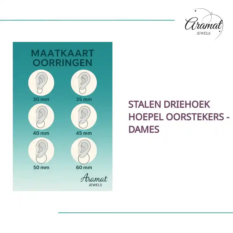 Stalen Driehoek Hoepel Oorstekers - Dames by@Outfy