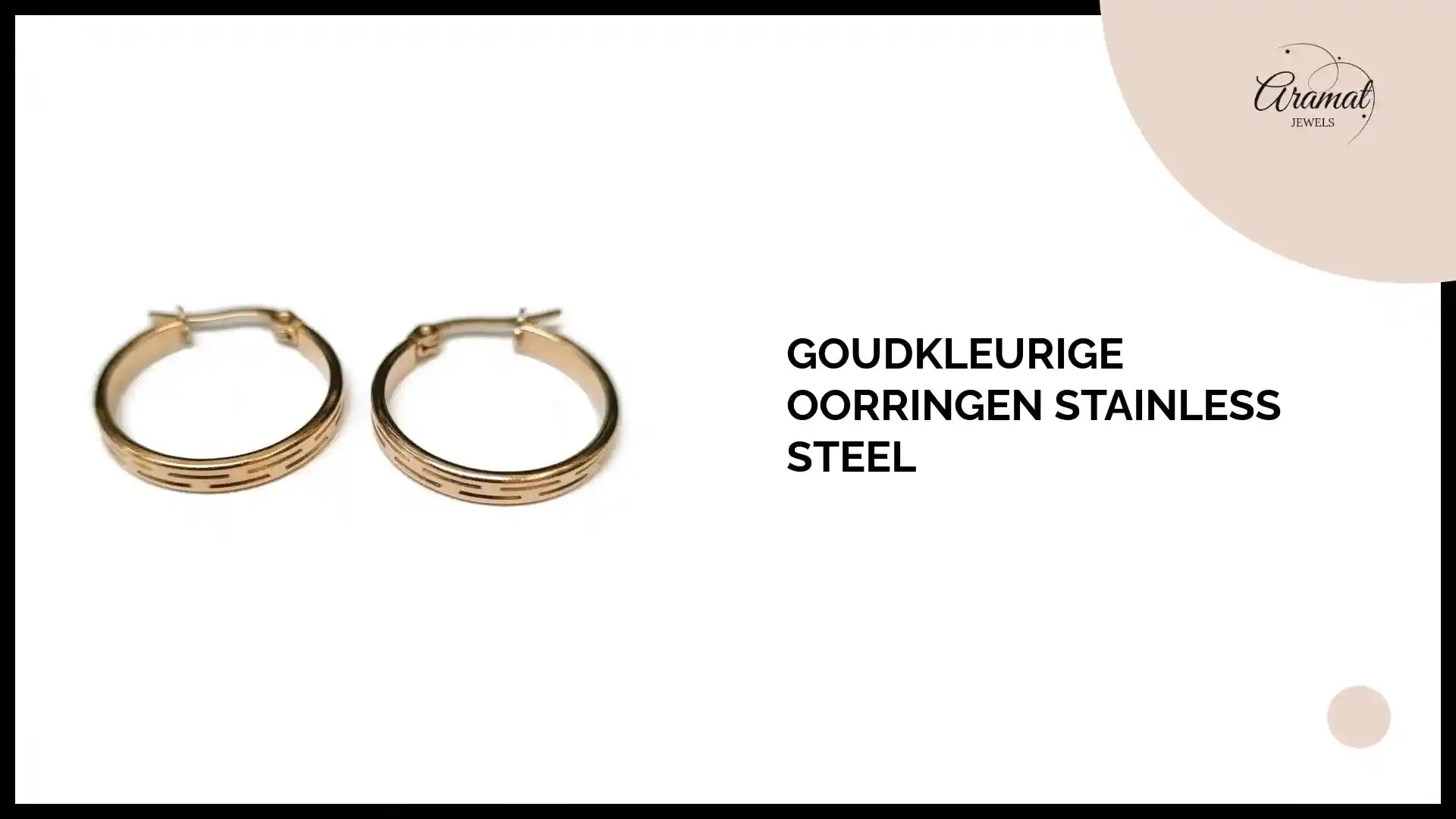 Goudkleurige Oorringen stainless steel by@Outfy