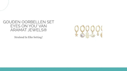 Gouden Oorbellen Set Eyes On You&rsquo; van Aramat Jewels&reg; by@Outfy
