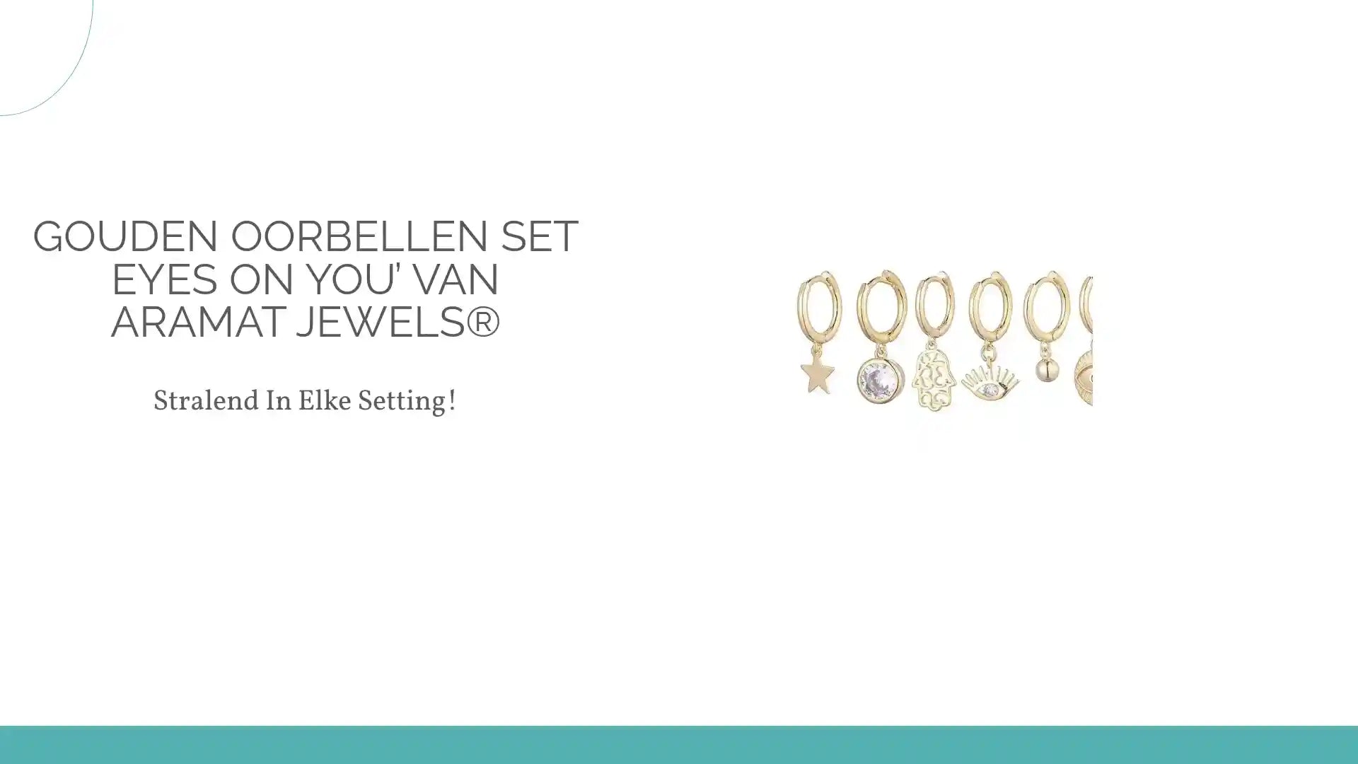 Gouden Oorbellen Set Eyes On You&rsquo; van Aramat Jewels&reg; by@Outfy