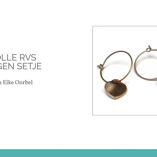 Stijlvolle Rvs Oorringen setje by@Outfy