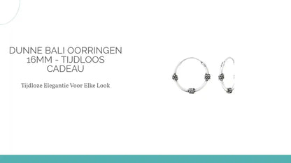 Dunne Bali Oorringen 16mm - Tijdloos Cadeau by@Outfy