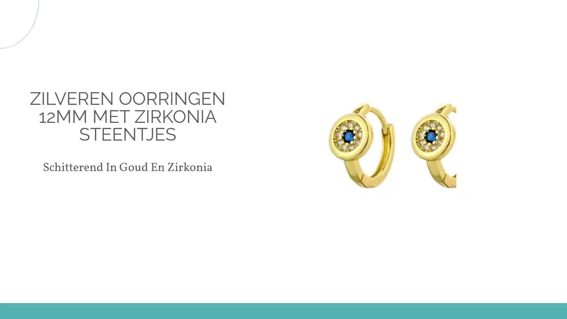 Zilveren Oorringen 12mm met Zirkonia Steentjes by@Outfy
