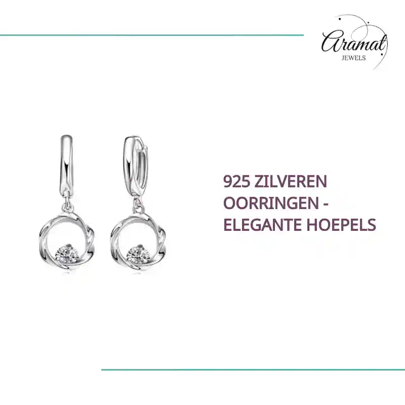 925 Zilveren Oorringen - Elegante Hoepels by@Outfy