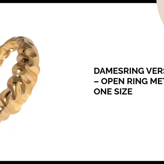 Damesring Verstelbaar &ndash; Open Ring met Motief &ndash; One Size by@Outfy