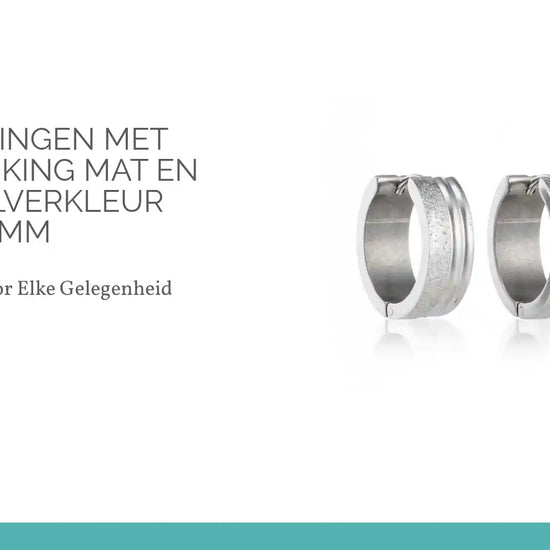 RVS Oorringen met Duo Afwerking Mat en Glans Zilverkleur 20mm by@Outfy