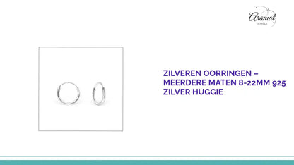 Zilveren Oorringen &ndash; Meerdere Maten 8-22mm 925 Zilver Huggie by@Outfy