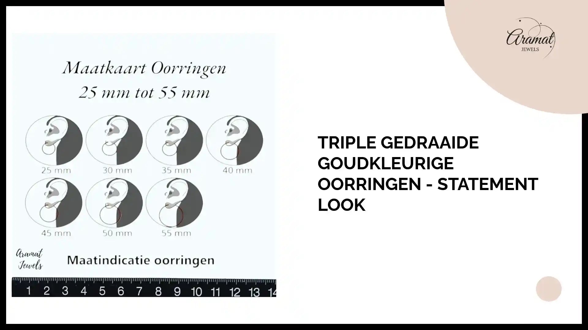 Triple Gedraaide Goudkleurige Oorringen - Statement Look by@Outfy