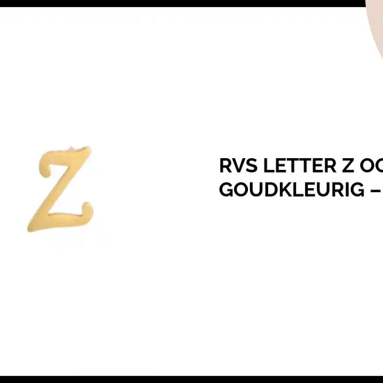 RVS Letter Z Oorbellen Goudkleurig &ndash; Initiaal by@Outfy