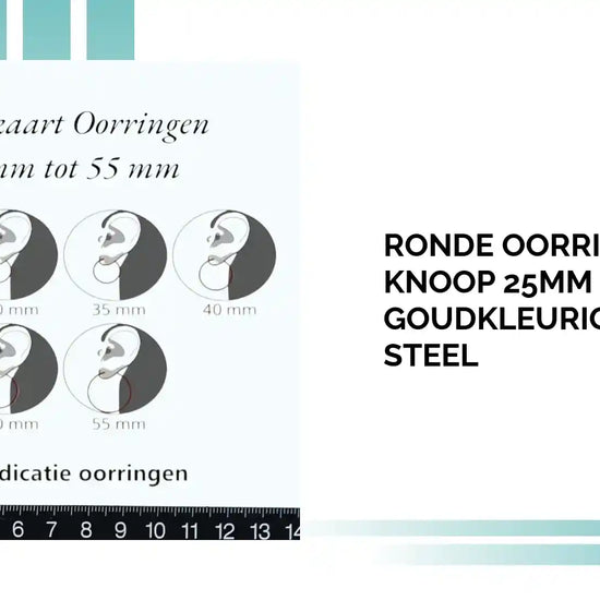 Ronde Oorringen met Knoop 25mm &ndash; Goudkleurig Stainless Steel by@Outfy