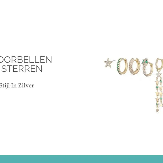 Zilveren Oorbellen Set met Sterren by@Outfy