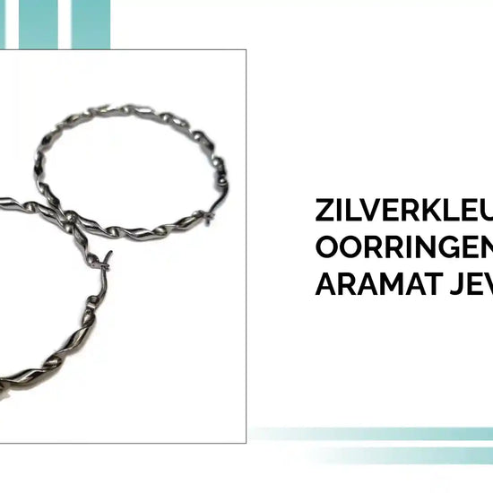 Zilverkleurige Oorringen van Aramat Jewels&reg; by@Outfy