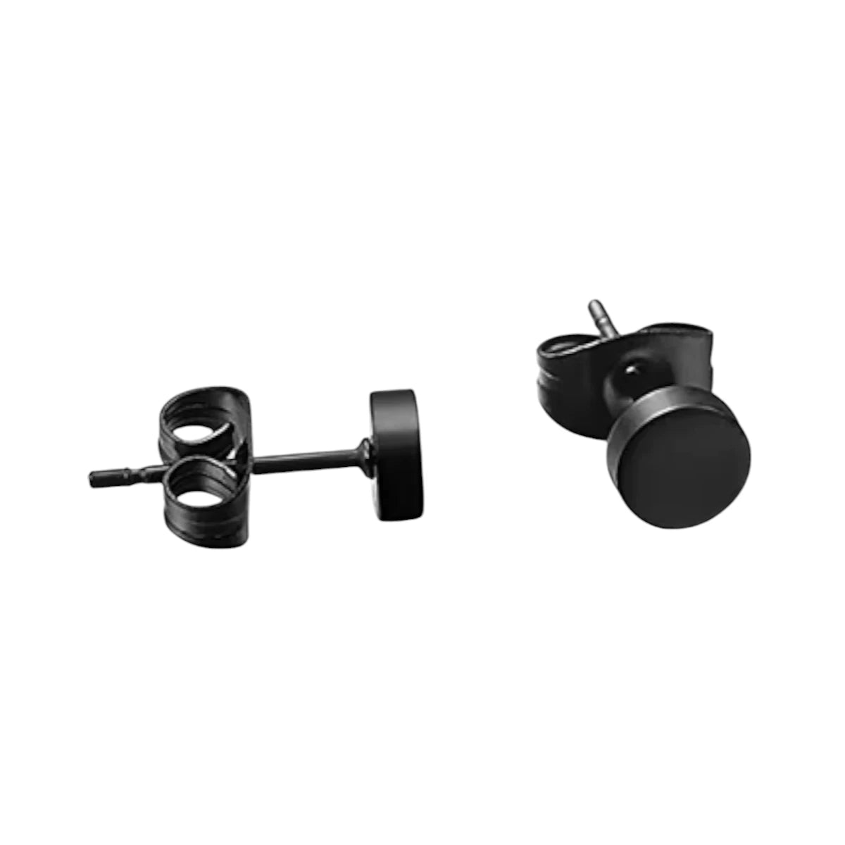 Ronde Zwarte Zweerknopjes 4mm – RVS - oor3152 - Oorbellen kopen# - 4mm - alles