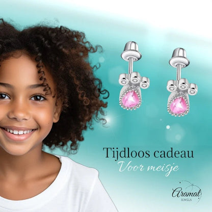 RVS druppel oorbellen meisje 9x7mm - Schroefsluiting - oor6273 - 72440 - Oorbellen kopen# - 9mm - alles - cadeau
