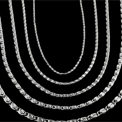 RVS Griekse Ketting 50 - 60cm Zilverkleur - Greek Pattern Unisex - Aramat Jewels - Halskettingen - cadeautip