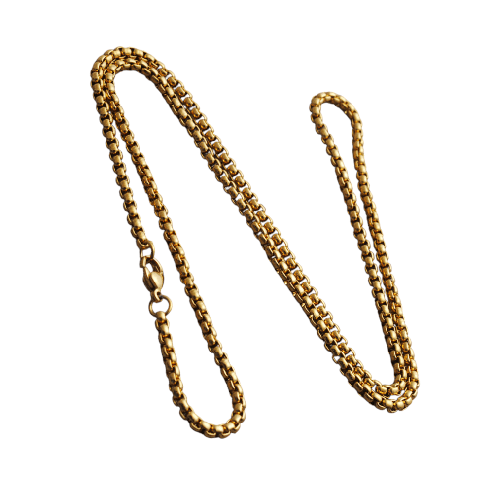 RVS Jasseron Ketting Goudkleur - Elegante Schakelketting - Aramat Jewels - RVS Sieraden - Halskettingen - cadeautip