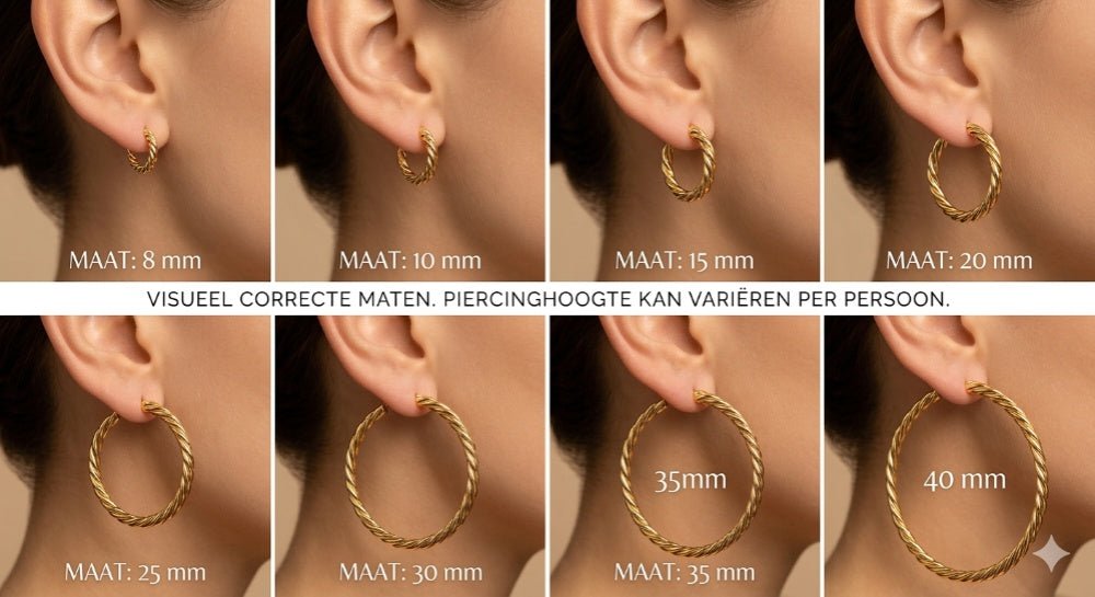 RVS Oorringen met Ankermotief Zilverkleur 35mm - Aramat Jewels - Oorringen - cadeautip