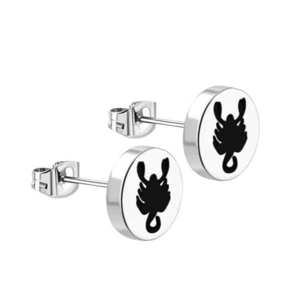 Schorpioen Oorbellen RVS Zilverkleurig – 8mm – Uniseks Dierenoorbellen - oor2709 - tte656 - Oorbellen kopen# - 8mm - alles - cadeau