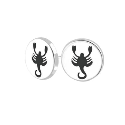 Schorpioen Oorbellen Zilverkleurig RVS – 8mm – Uniseks Dierenoorstekers - oor2843 - tte943 - Oorbellen kopen# - 8mm - alles - cadeau