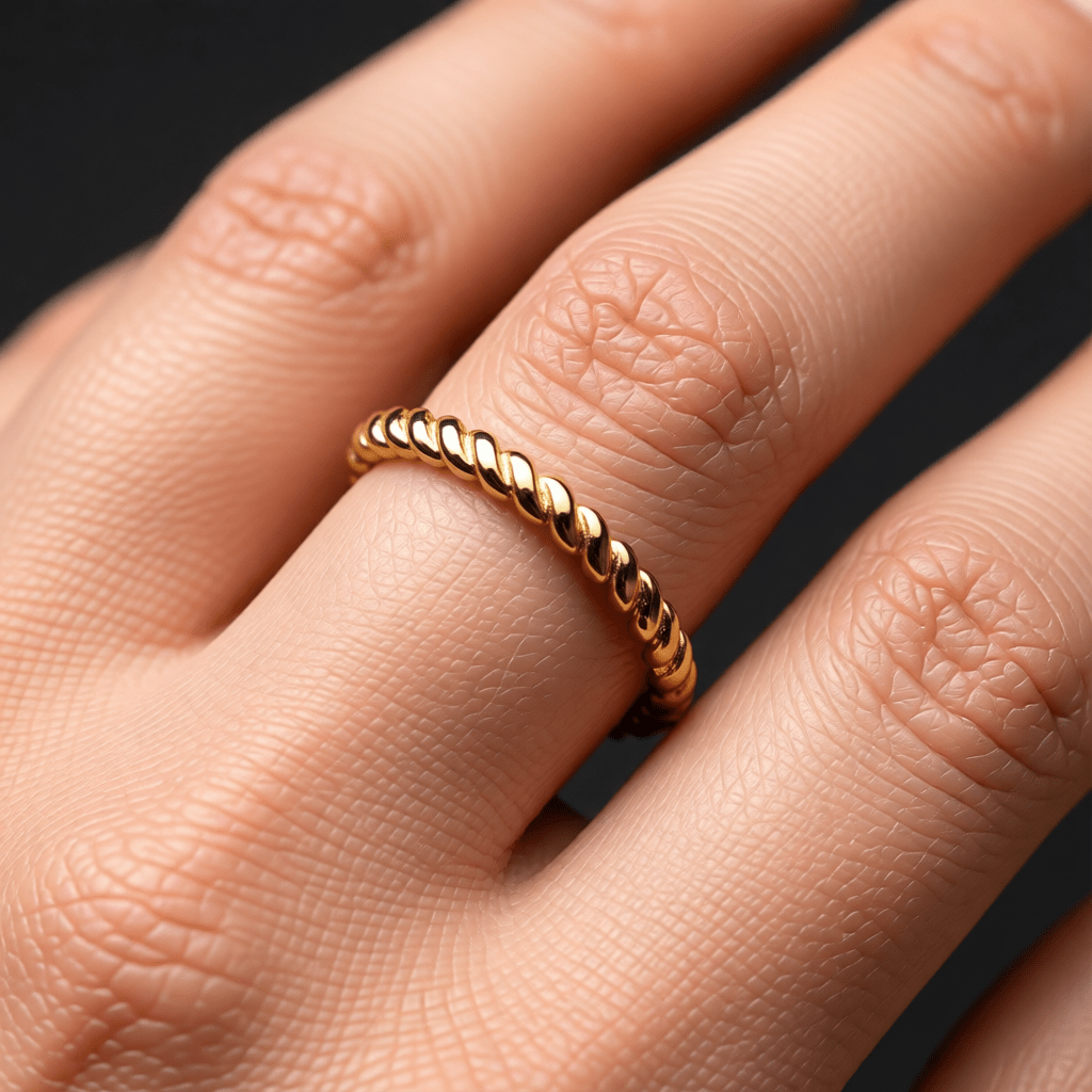 Smalle Damesring met Streepjes Motief | RVS - Aramat Jewels - Ringen - cadeautip