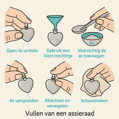 Stalen Ashanger Buis Mat Zilverkleur met Zwarte Pootafdrukken 4,6cm - Aramat Jewels - Gedenkhangers - cadeautip