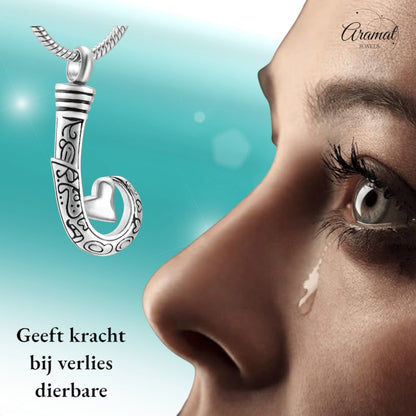 Stalen Ashanger Vishaak - Zilverkleur & Zwart - hang1332 - 9977 - Gedenkhangers kopen# - 40mm - alles - ashangers