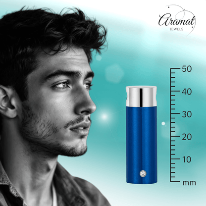 Stalen Blauwe Ashanger - met Betekenis - Aramat Jewels - Gedenkhangers - Rouwsieraad