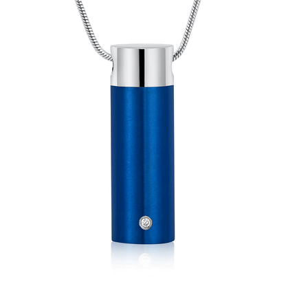 Stalen Blauwe Ashanger - met Betekenis - Aramat Jewels - Gedenkhangers - Rouwsieraad