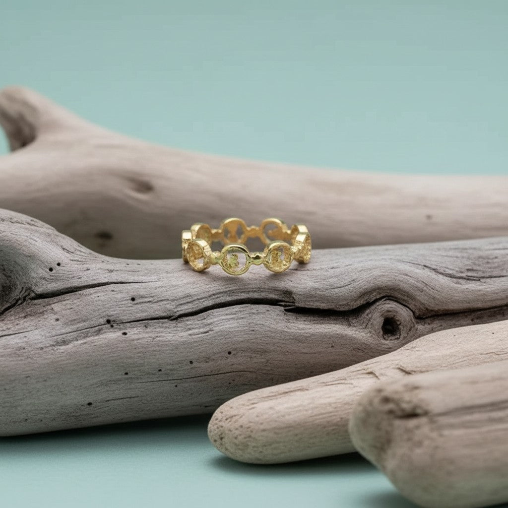 Stalen Damesring - Cirkelmotief - Verstelbaar - 4mm - RVS - Aramat Jewels - Ringen - cadeautip