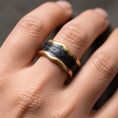 Stalen Damesring - Parelmoer - 8mm - Verstelbaar - Grijs - Aramat Jewels - Ringen - cadeautip