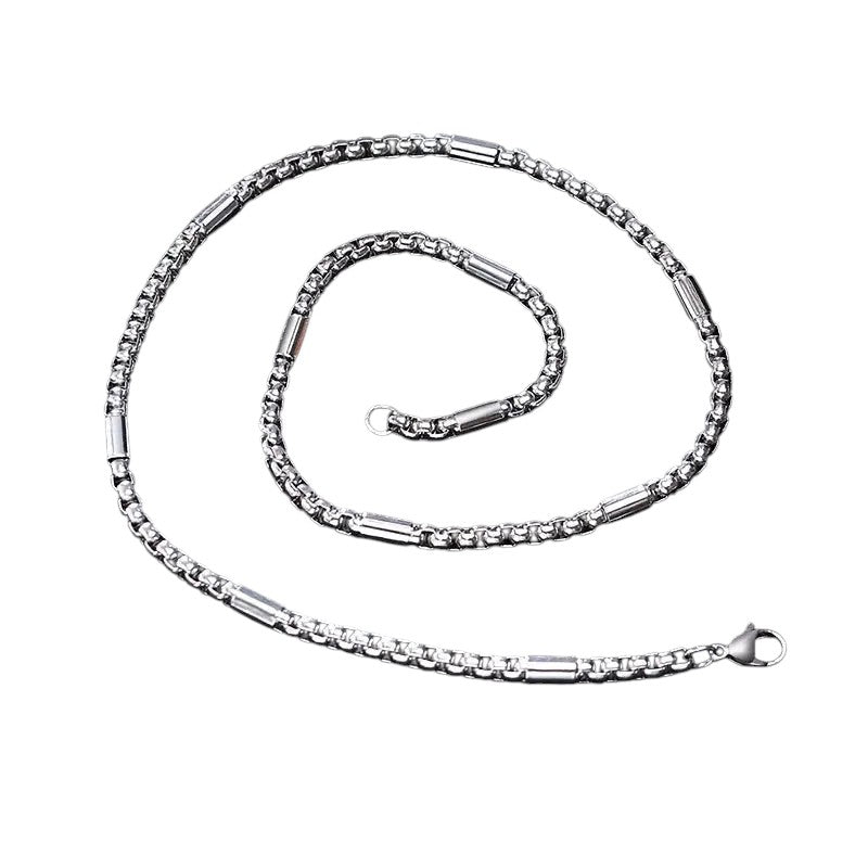 Stalen Jasseron Ketting met Staafjes man - Aramat Jewels - Halskettingen - cadeautip