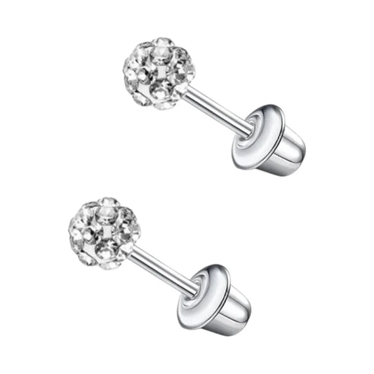 Stalen kinderoorbellen - 3,5mm kristal oorknopjes - schroefsluiting - oor6262 - 72428 - Oorbellen kopen# - 3.5mm - alles