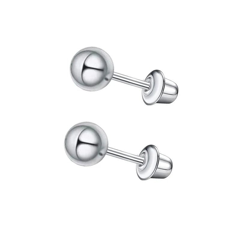 Stalen kinderoorbellen - bolletjes oorknopjes 3mm - schroefsluiting - oor6259 - 72425 - Oorbellen kopen# - 3mm - alles