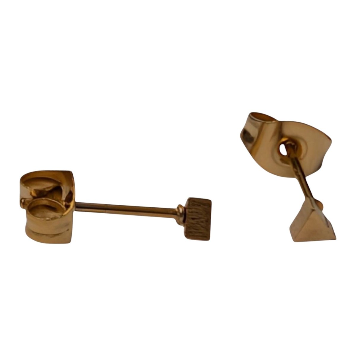 Stalen Oorbellen Driehoek Goudkleur – 3mm - Aramat Jewels - Oorbellen - cadeautip