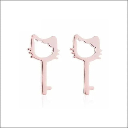 Een paar kattenoorbellen