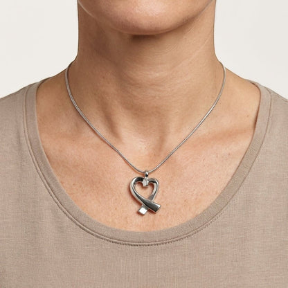 Stalen open hart ashanger – gedenksieraad - Aramat Jewels - Gedenkhangers - cadeautip
